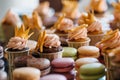 French pastry makaron. Selective focus. Royalty Free Stock Photo