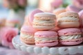 French patisserie, featuring a sweet macaron close-up. AI Generated