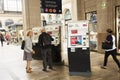 French people and foreigner travelers buy ticket from auto vending ticket at Gare de Paris-Est Royalty Free Stock Photo