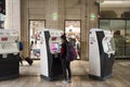 French people and foreigner travelers buy ticket from auto vending ticket at Gare de Paris-Est or Paris Gare de l`est Royalty Free Stock Photo