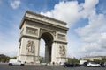 Arc de triomphe de l`Etoile or Triumphal Arch of the Star at Place Charles de Gaulle in Paris, France Royalty Free Stock Photo