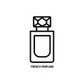 French perfume icon. Thin line french perfume icon from beauty and elegance collection. Outline vector isolated on white