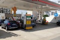 Fill up at a TotalEnergies service station in France