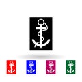 French petty officer officer soft shoulder boards military ranks and insignia multi color icon. Simple glyph, flat of Ranks