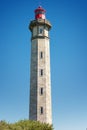 French `phare des baleines` lighthouse Royalty Free Stock Photo