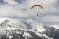 Parapente over Mont Blanc Massif, France