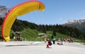 Parapente launching point in Plateau d`Assy, France