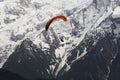 Parapente over french Mont Blanc Massif