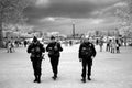 French police control the street Tuileries gar