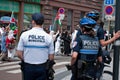 French police during the demonstration for peace between Israel and Palestine, against the Israeli bombing in Gaza