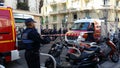 French Police and Firefighters in Nice, France