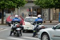 French police on motorcycles