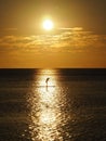 French Polynesia - Bora Bora: Sunset with SUP