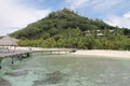 French polynesia, Borabora Beachview, France, Pacific ocean Royalty Free Stock Photo