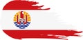 French Polynesia comet flag, grunge brush vector Royalty Free Stock Photo
