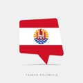French Polynesia flag bubble chat icon Royalty Free Stock Photo