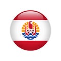 French Polynesia flag on button Royalty Free Stock Photo