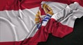French Polynesia Flag Wrinkled On Dark Background 3D Render Royalty Free Stock Photo