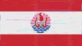 French Polynesia Glitch Flag Vector - RGB Split Digital Video Frame Design Royalty Free Stock Photo