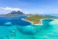 French polynesia from helicopter Royalty Free Stock Photo