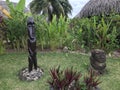 French polynesian statues Royalty Free Stock Photo