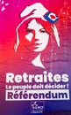French poster campaign against pension reform bill