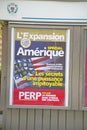 French poster satirizing America, Nice, France