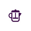 french press coffee pot icon