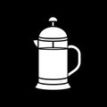 French press dark mode glyph icon