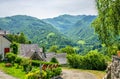 The French Pyrenean village of Aydius. Royalty Free Stock Photo