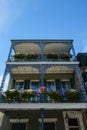 Beautiful facade of house in the French Quarter of New Orleans, USA