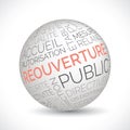 French reopening theme sphere Royalty Free Stock Photo