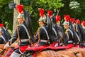 French Republican Guards during the ceremonial of french national day on July 14, 2014 in Paris, Champs