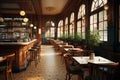 French restaurant ambiance in 3D, featuring a vintage cafe aesthetic