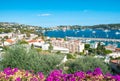French reviera luxury resort Villefranche-sur-Mer azalea flowers Royalty Free Stock Photo