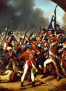 French Revolutionary Wars ca 1799. Fictional Battle Depiction. Generative AI.