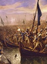 French Revolutionary Wars ca 1798. Fictional Battle Depiction. Generative AI.