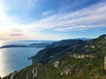 French Riviera aerial view of sea and mountains Royalty Free Stock Photo