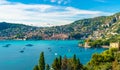 French Riviera coast with medieval town Villefranche sur Mer, France