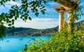 French Riviera coast with medieval town Villefranche sur Mer, France