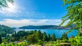 French Riviera coast with medieval town Villefranche sur Mer, Nice region, France