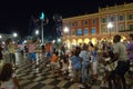 French Riviera France Nice Plaza Massena Square Art Deco Architecture Style street performer bubbles CÃÂ´te d'Azur Destination Royalty Free Stock Photo