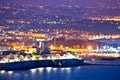 French riviera. Historic town of Antibes coastline and landmarks evening view