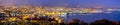 French riviera. Historic town of Antibes coastline panoramic evening view