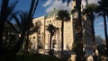 French riviera Monte-Carlo monaco landscape view garden palms trees Royalty Free Stock Photo