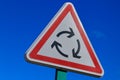 French roundabout road sign Royalty Free Stock Photo