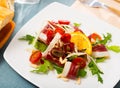 French salad Magret de canard seche closeup Royalty Free Stock Photo