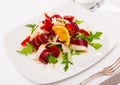 French salad Magret de canard seche closeup