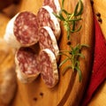 French salami Royalty Free Stock Photo