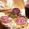 French salami Royalty Free Stock Photo